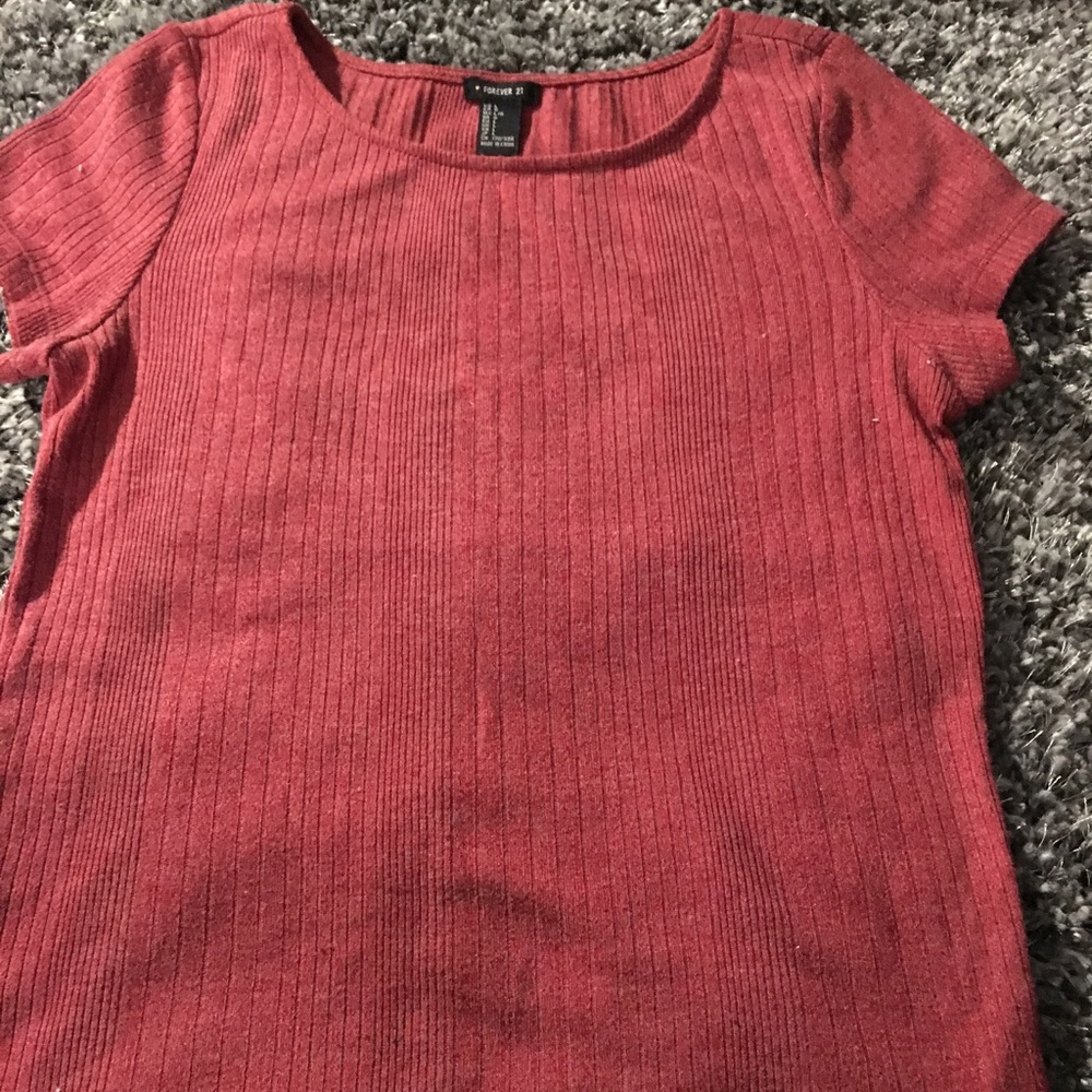 Red crop top